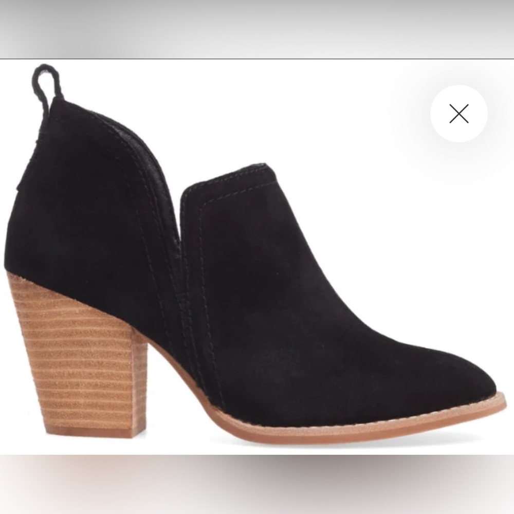 Jeffrey Campbell Rosalee black suede booties
